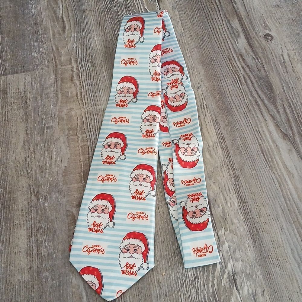 Christmas Necktie Christmas Party Fun Christmas Theme Print Tie Santa NEW